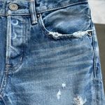 Moussy Vintage Aberdeen Tapered Distressed Denim Jeans in Blue - Size 25 Photo 7