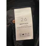 MOTHER Denim MOTHER High Waisted Looker Ankle Soft Skills Black Velvet Pants Photo 5