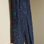 Honey Belle NWT - - Blue floral shape open lace legs summer beach resort swim cover lined boho pants - Size S/M Photo 2