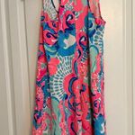 Lilly Pulitzer Melle Trapeze Dress XS Coral Reef I'm So Jelly with stains Photo 2