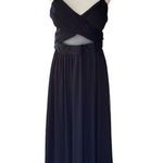 Betsy and Adam  Sleeveless Illusion Cutout Gown Black Sz 12 Photo 1