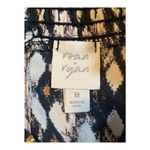 Roan + Ryan Diamond Print Sleeveless‎ Mock Neck Blouse Top Women Size Medium Black Photo 6