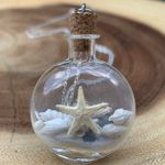 Sweet Lemons Real Miniature Seashells In Glass Bottle Necklace Photo 3