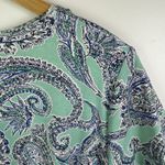 Croft & Barrow Croft‎ & Barrow Paisley Classic Tee Sz 1X Cotton Preppy Boho Stretch Lightweight Photo 1