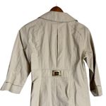 Elisabetta Franchi Beige Linen l Belted Button Front Midi Trench Coat 8 Photo 3