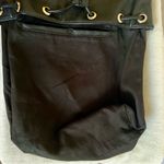 Forever 21 Black Quilted Faux Leather Drawstring Backpack Photo 8