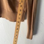 Anna Dani Womens Tan Ribbed Crew Neck Long Sleeve Cropped Sweater M Preppy Brown Size M Photo 5