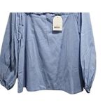 Revolve NWT Rumer The Camille Mini Dress Low Back Gathered Chest Front Cutout XS Blue Photo 3