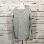 Caslon Ruffle Trim Cold Shoulder Sweatshirt - Gray - Small Photo 14