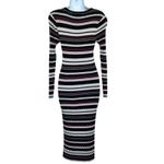 Adam Lippes Striped Midi Sweater Dress SMALL Ribbed Bodycon Y2K $300 Photo 5