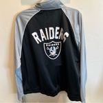 NWT NFL RAIDERS Women’s Zip Up Jacket With Sequence Outlined Sz XXL Black Photo 8