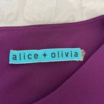 Alice + Olivia Purple Silk Drapey Dress Photo 4