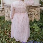 Ivy City Co Pink /Blush Floral Tulle Long Sleeves Ruffle Maxi Dress. Size 1X Photo 14