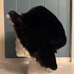 Preston & York Vintage Faux Fur Hat Black Stay Put Band Satin Lined OS Korea Photo 0