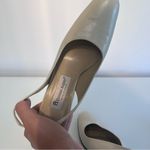 Etienne Aigner  Dreamer Bone Off White Leather Heels Size 9.5 Photo 6