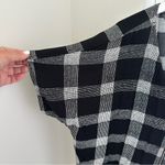 Madewell Black and White Buffalo Check Front Zippered Patterned Dress Size Large Photo 2