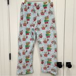 Daydream Sloth Christmas Pajama Pants Large Fleece Holiday Cozy Winter Santa Blue Photo 3