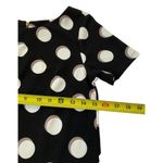 ZARA  Women Size Large Crop Top Fitted Polka Dot Shirt Blouse Black (19-227P) Photo 5