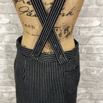 Sweet Pot Striped Overall Skirt Jumper Black Size 12 Photo 4