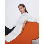 ZARA  Dress Womens Small White Tunic High Neck Ruched Mini Elegant‎ Photo 3