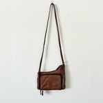Fossil Crossbody Travel Wallet Bag in Brown Leather Photo 2