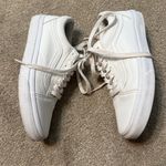  White Leather Old Skool Vans Size 6.5 Photo 1