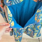 Alémais June Blue Floral Linen Puff Sleeve Mini Dress US 6 Photo 6