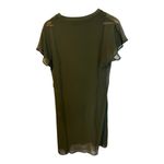 Colleen Lopez Maxi Tunic with Knit Underlayer Size XS Dark Elm NWOT Green Photo 2