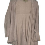Democracy  Women's‎ Sweater Open Front Mesh Cardigan Dolman Sleeve  Tan Sz. XL Photo 0