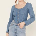 Levi's WOMEN'S DARYN CORSET LONG SLEEVE DENIM SHIRT Photo 0