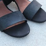 Toms Poppy Black Suede Heeled Sandal Sz 10 Photo 4