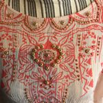 West 36TH Corp Peach Coral Wooden Bead Key Hole Back Crop Top Women Sz S Photo 2