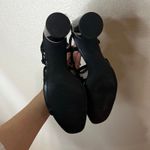 ZARA  Black Mesh Polka Dot Cylinder Block Colour Heels WOMENS 41 Photo 6