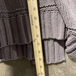 Aerie  Sweater Women's Sz XS Oversized Chunky Knit Turtleneck Shirt Split Purple Photo 6