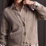 Freshman 1996 Cardigan Sweater Tan Size M Photo 0