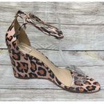 Vince Camuto Size 10 Sandal Stassia Animal Print Women's Ankle Strap Wedge Photo 2