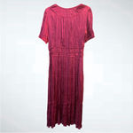 Current Air Anthropologie  Brooklyn Midi Dress in Burgundy Size M Photo 2