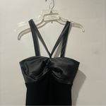 JS Boutique Women Evening Gown Long Black Maxi Dress Size US 4 Velvet Formal Y2K Photo 3