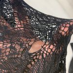 EXPRESS L/XL blk Floral fishnet pant hose Photo 3