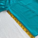 Attention blouse high/low style lasercut design top neckline short sleeve Sz LG Photo 1