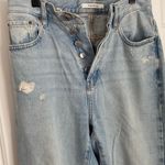 PacSun ‎ Women's Dad Jeans Size 27 Light Wash Distressed Button Fly Photo 1