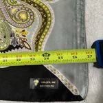 🇮🇹 from Florence Small Silk Scarf Black and Yellow Photo 3