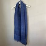 Modena Scarf Blue Sequin Casual Fringe Neutral Lightweight Oversized Photo 6