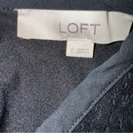 Loft  Black‎ Textured Eyelet Velvet Sleeveless Keyhole Back Top Sz S Photo 2