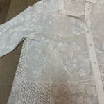 Ecru  Streep Patchwork Embroidered Shirt Photo 7