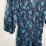 Abercrombie & Fitch Navy Blue Green Floral Mini Dress Women's Size Small S Photo 2