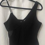 Meraki Black Asymmetrical Cut Out Tank Top Size L Photo 0