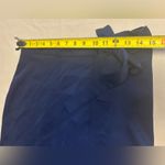 ZARA  Basic Women's XS Wrap Skirt Slit Midi Flowy Ruffles Navy Blue Bow Photo 5