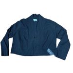 Calvin Klein Womens black cropped long sleeve open cardigan sz L Photo 6