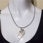 Silver Tone & Black Fairy Tail Necklace Photo 2